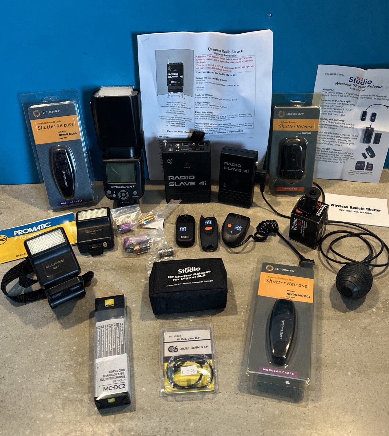 Assorted Lot Of Photography Equipment/ Parts ~ Cables, Electronics ~ AS IS Mixed