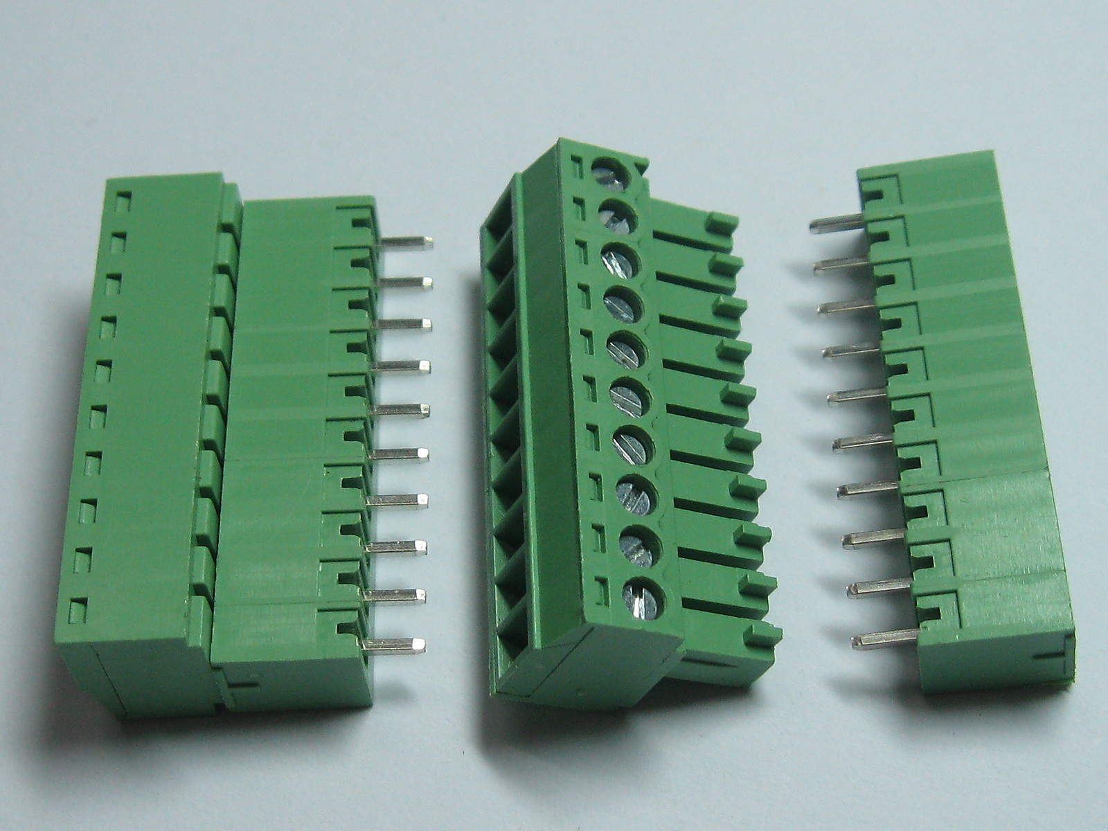12x Screw Terminal Block Connector 3.5mm 10pin/way Green Pluggable Type Straight