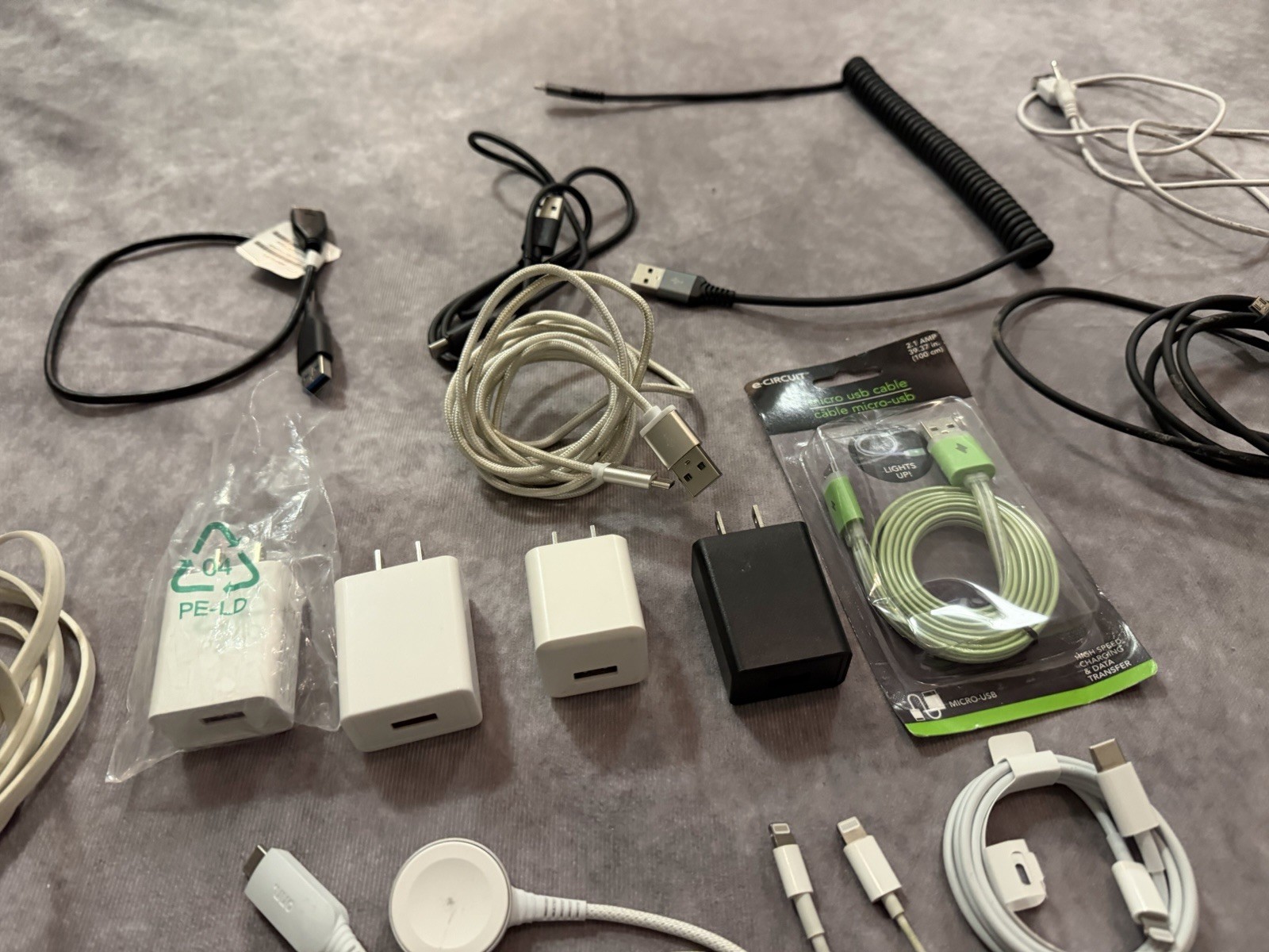 CIRCUIT Mixed Lot USB Charging Cables, Adapters & Wall Chargers