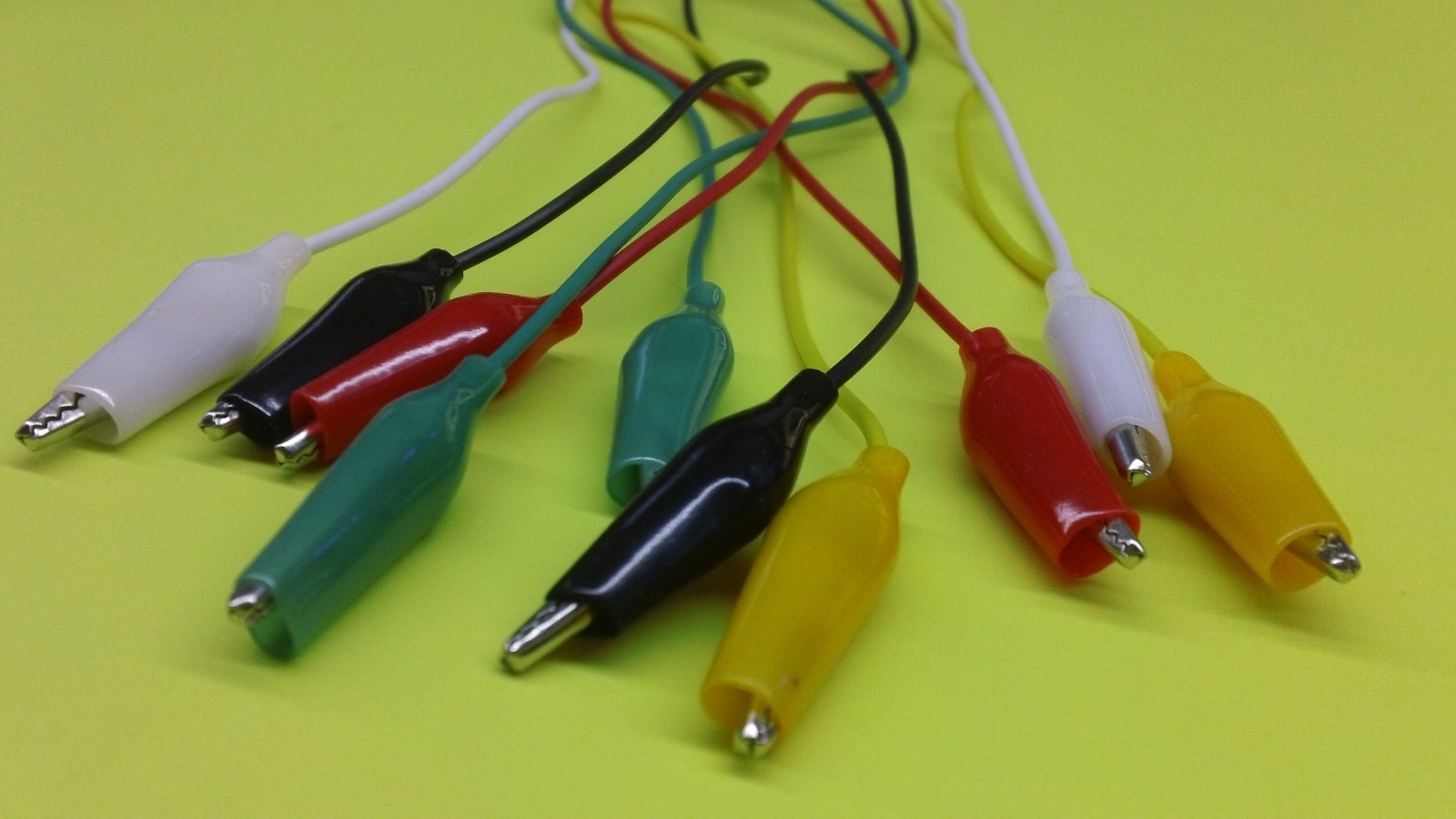 5 X – 18″ DOUBLE end ALLIGATOR clips wire cords with alligator clips on the end