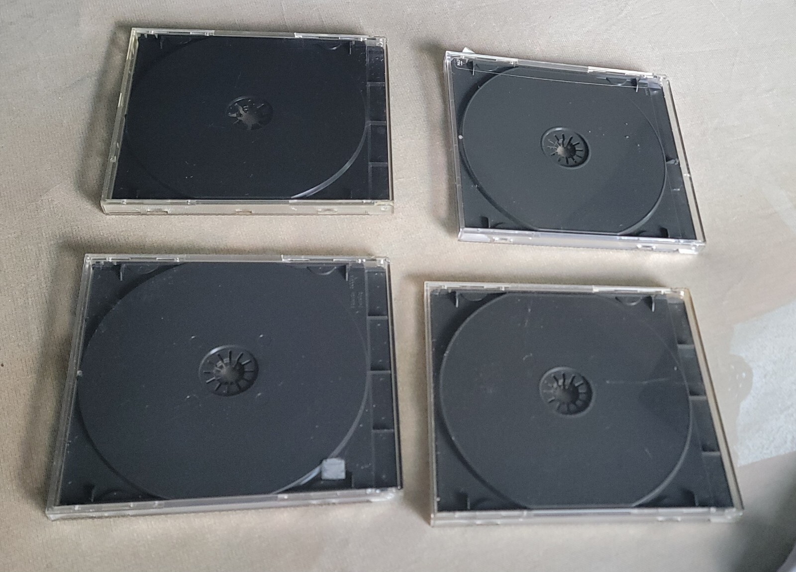 Vintage 90s Quality Clear and Black Jewel Empty CD Cases 8 Pieces Used