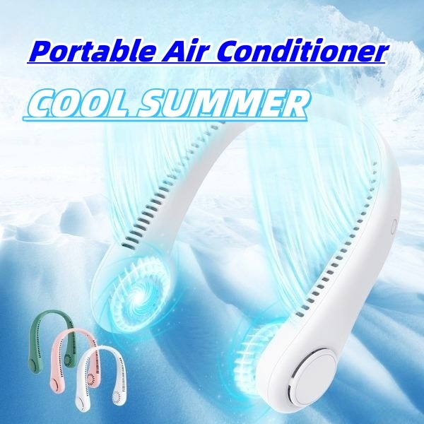 Rechargeable Neck Fan USB Bladeless Personal Cooling Fan Hands Free Portable Tra