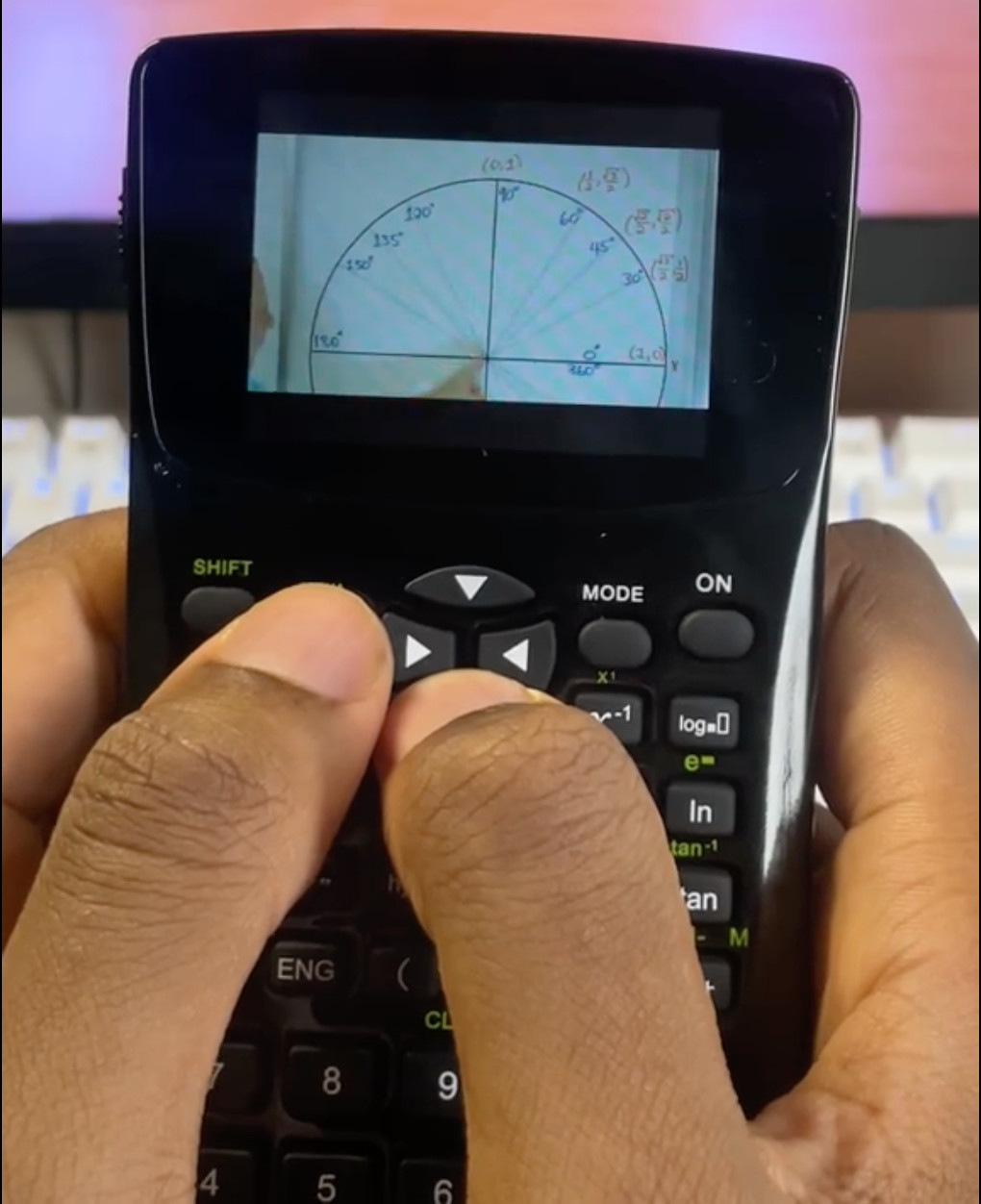 Cheating Calculator w/File Storage For Exams Privacy Screen w/Emergency Button!!