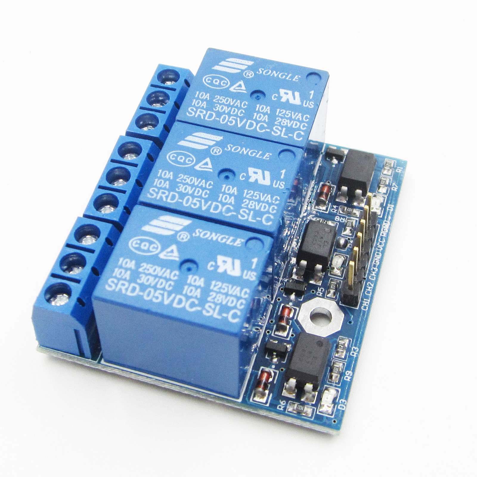 3-Channel Relay Module With Optocoupler Isolation fit Signal 3.3V 5V new