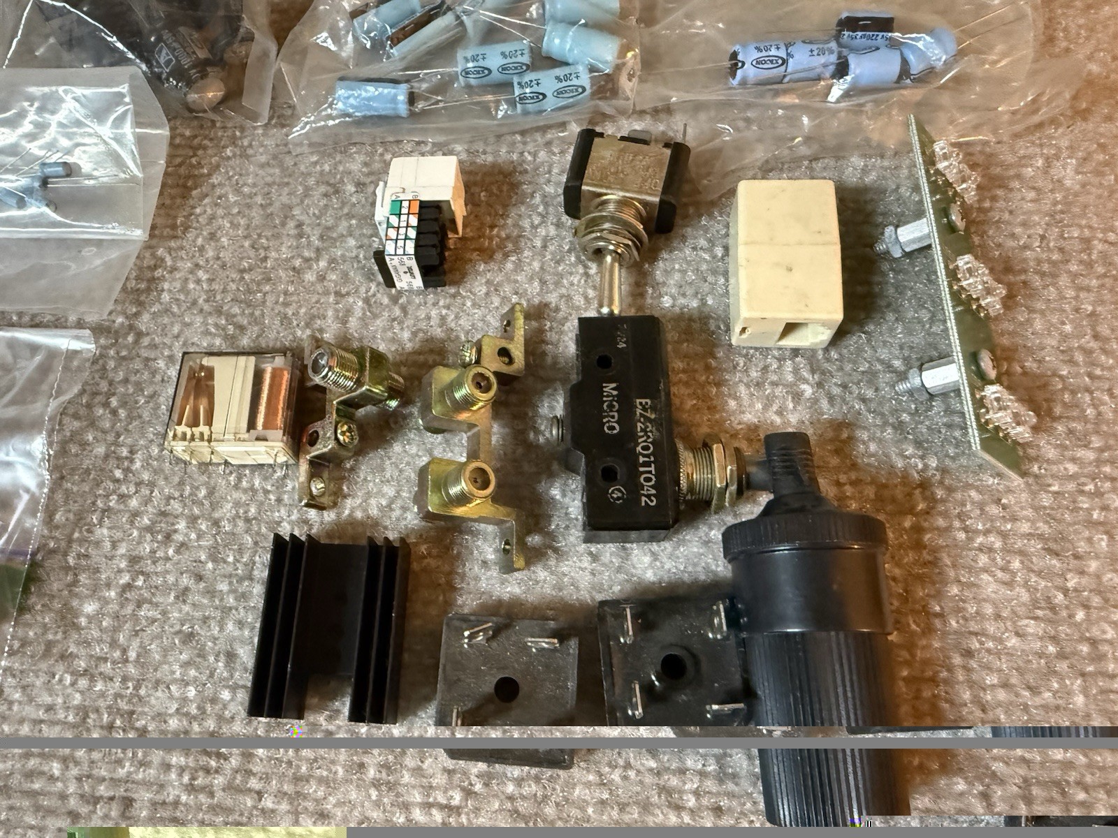 Mixed Electronics Components Lot Inductors Relays LEDs Resistors Transformers