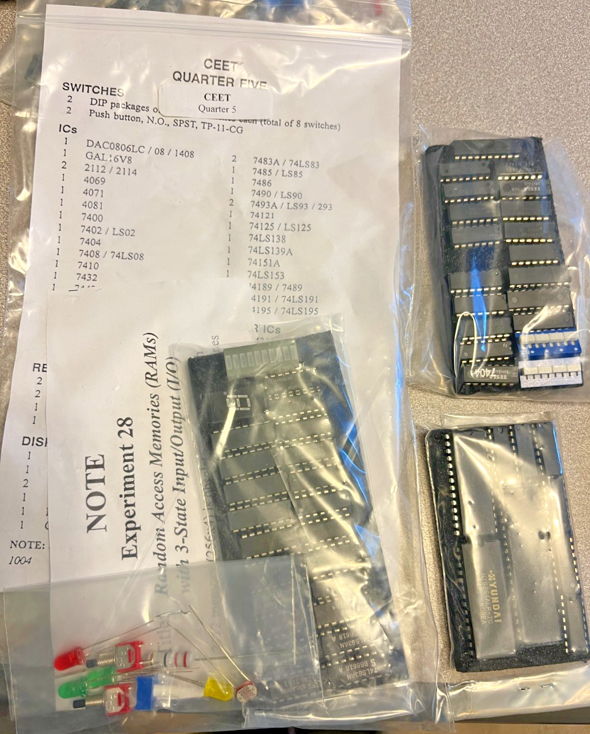 Box of Miscellaneous Electronic Components Mixed Lot from closed ITT Tech School