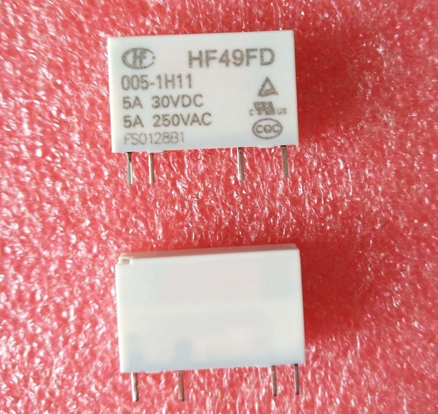 5PCS ORIGINAL HF49FD-005-1H11 5V Relay 4Pins HONGFA