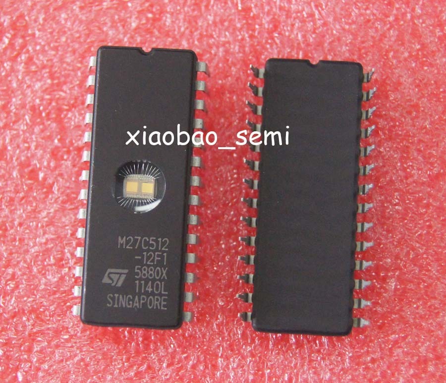 50pcs M27C512-12F1 27C512 CDIP-28 EPROM UV ST