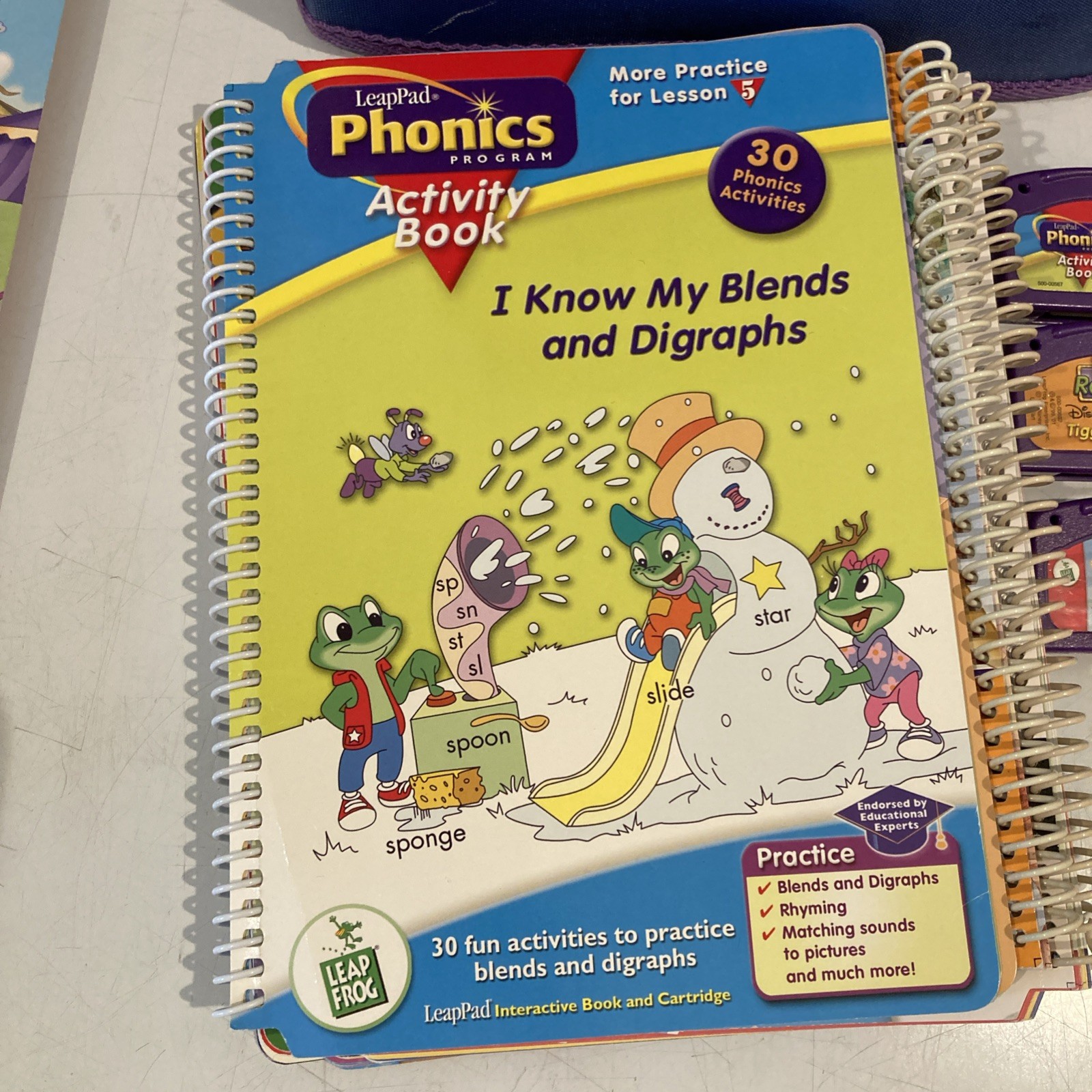 UNTESTED For Parts 2001 Leap Pad Learning System Binder Games Books Phonics Read