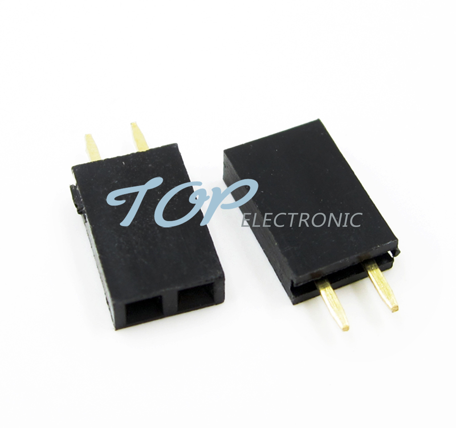 50pcs New Single Row 1×2 pins 2.54mm Pitch Female Header straight