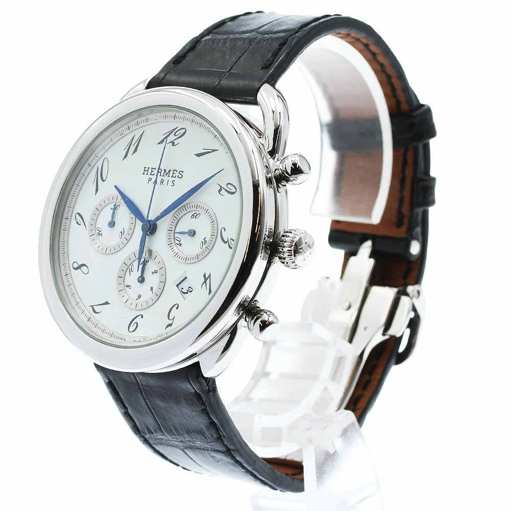 Hermes AR4.910 Arceau Chronograph Automatic Dial White Case (W) 43mm Men’s Watch