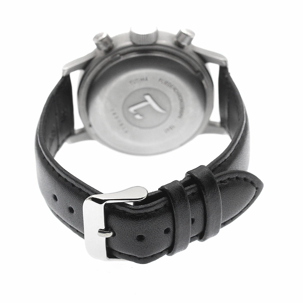 TUTIMA 1941 Flieger Chronograph Manual Watch Black Dial Stainless Steel Mens