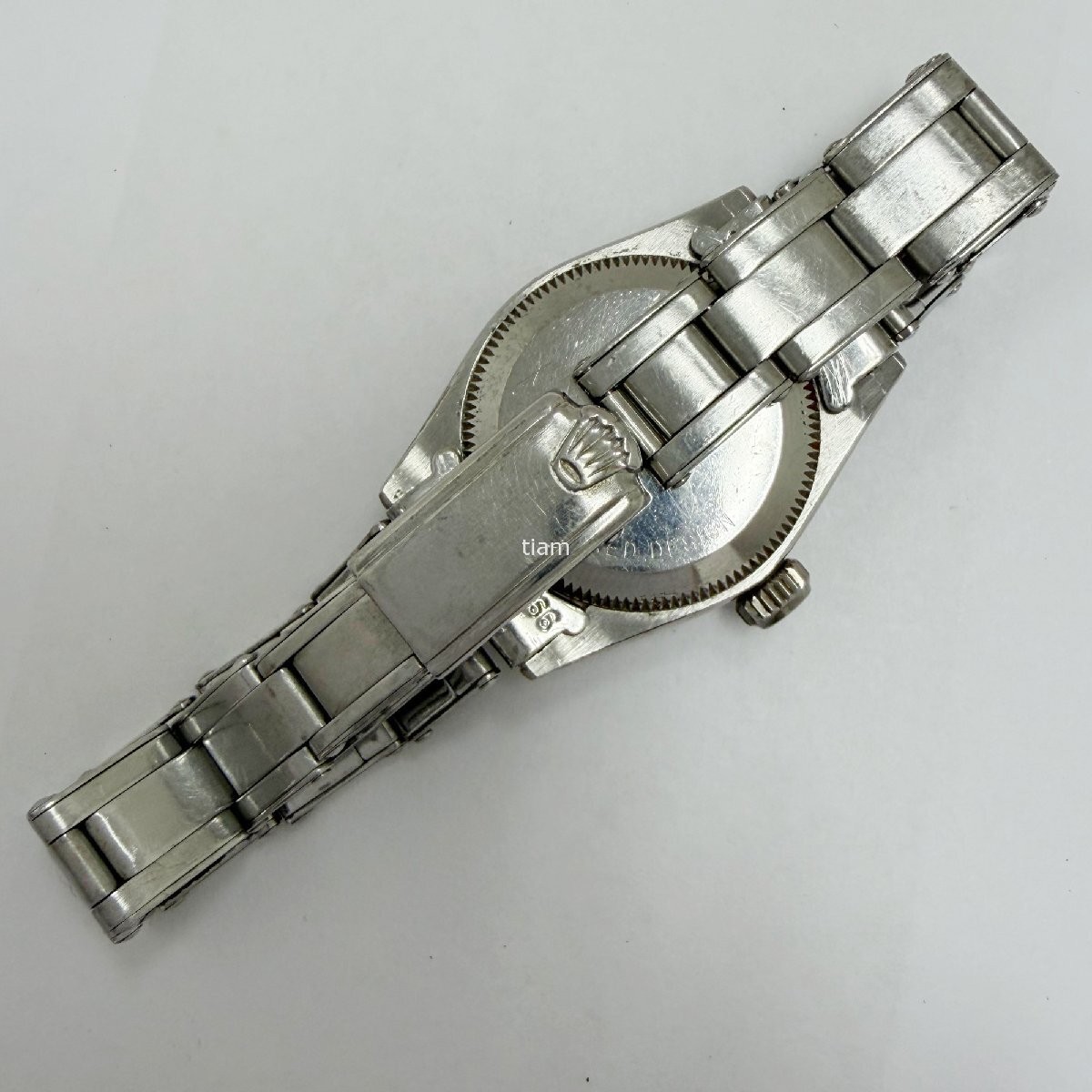 ROLEX 6619 Oyster Perpetual 1963 Automatic White Gold SS Silver