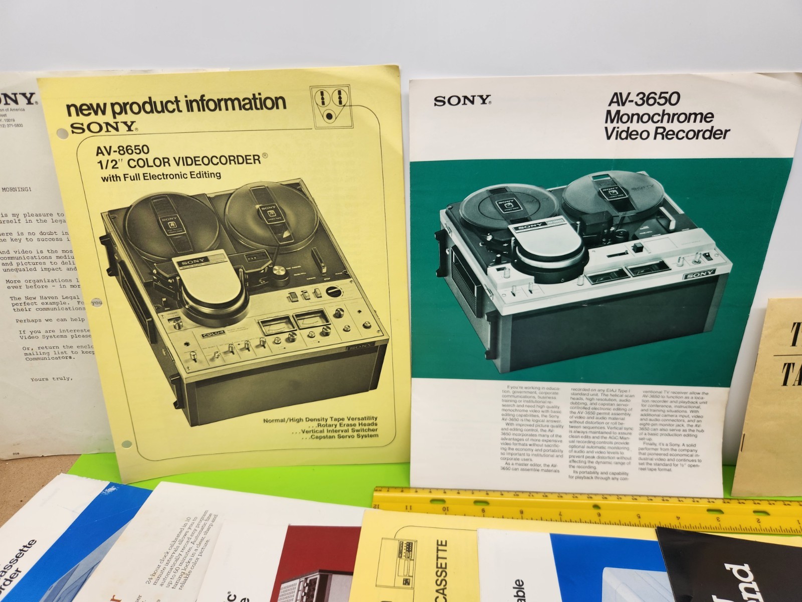 Vintage SONY Brand Electronics: VHS, Beta, Reel to Reel, etc. MANUALS Lot Of 10