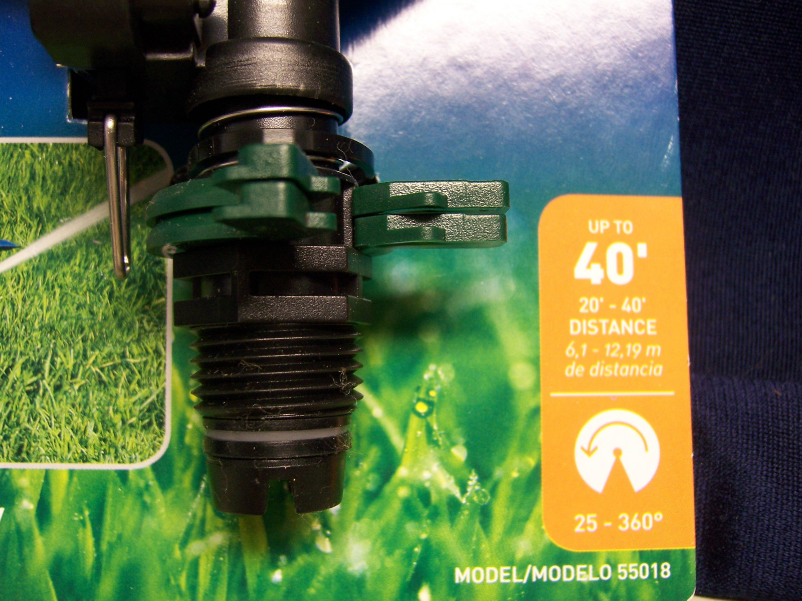 6pcs ORBIT 55018 PLASTIC IMPACT SPRINKLER 25-360 DEGREES, 20-40′ 1/2″ MALE