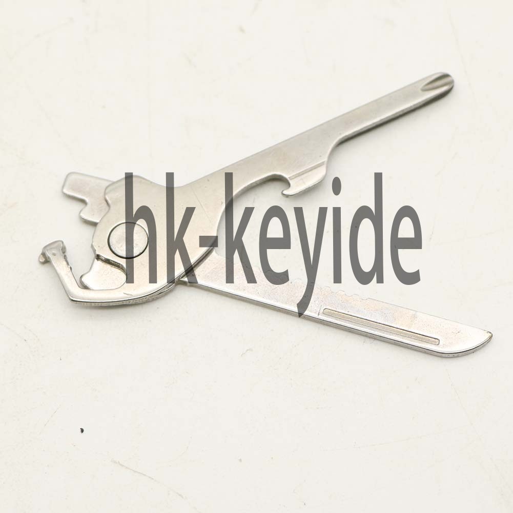 6-in-1 Utili Key Tool Keyring Keychain Gadgets Multifunction Stainless Steel~