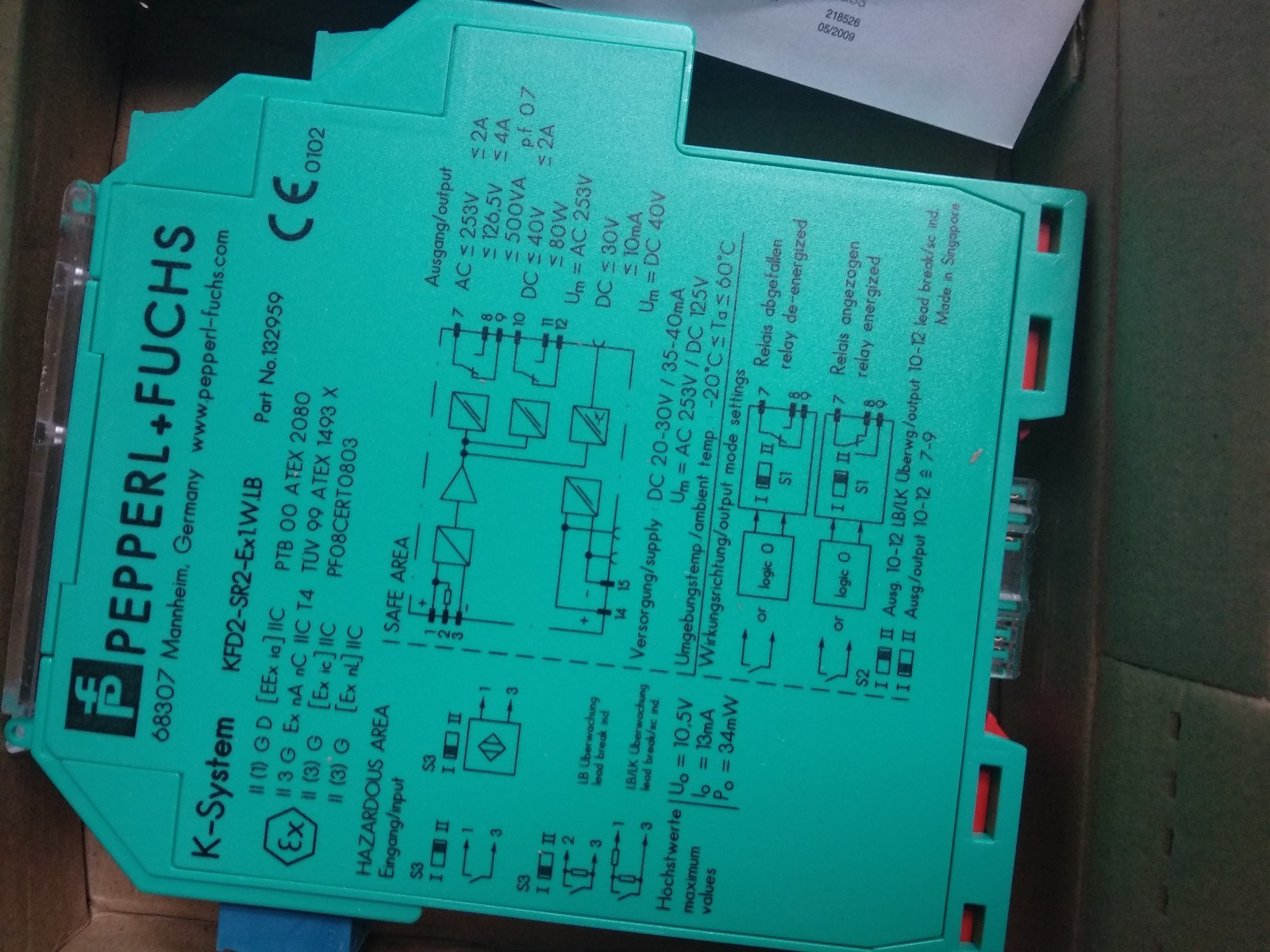 1PC NEW IN BOX Pepperl + Fuchs KFD2-SR2-EX1.W.LB ALL NEW