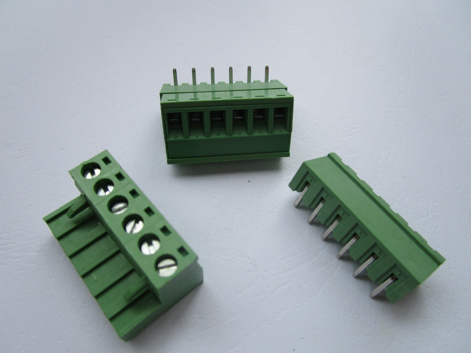 160 pcs Close Angle 6 pin 5.08mm Screw Terminal Block Connector Plugbale Type