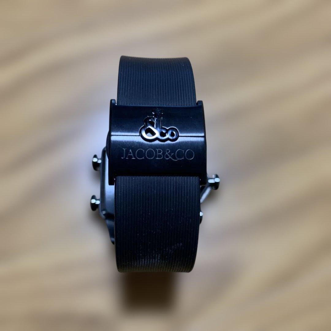 Jacob & Co Wristwatch Grand Matte Black shoes men 47㎜ Quartz Five Time