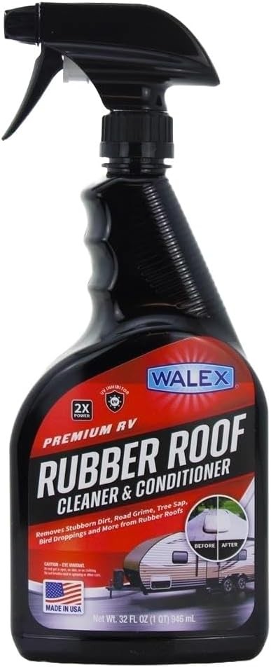 Walex RV Rubber Roof Cleaner/Conditioner – Removes Dirt, Road Grime, Tree Sap, B