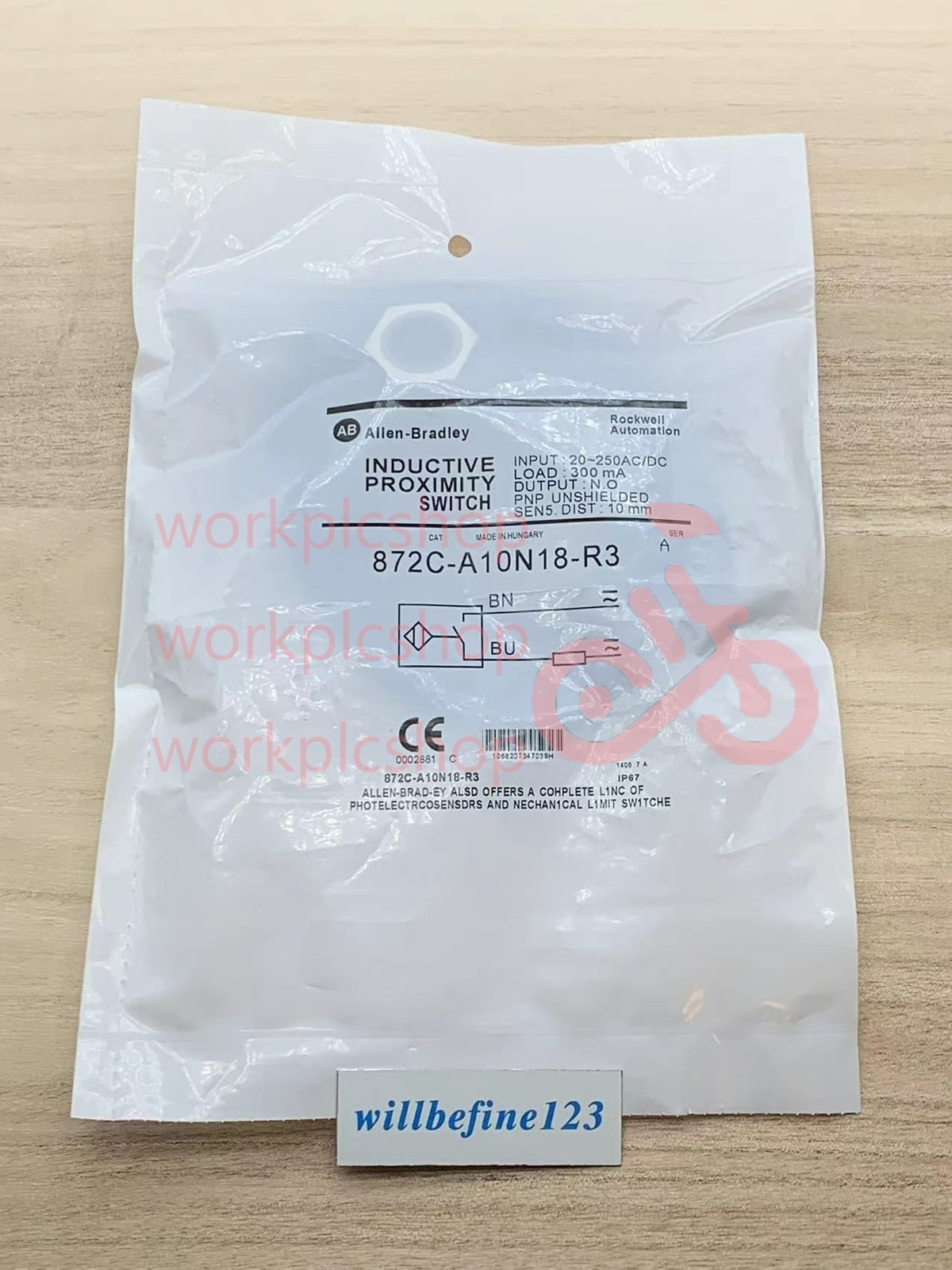 Inductive proximity switch 872C-A10N18-R3 AC and DC 2-wire normally open sensor