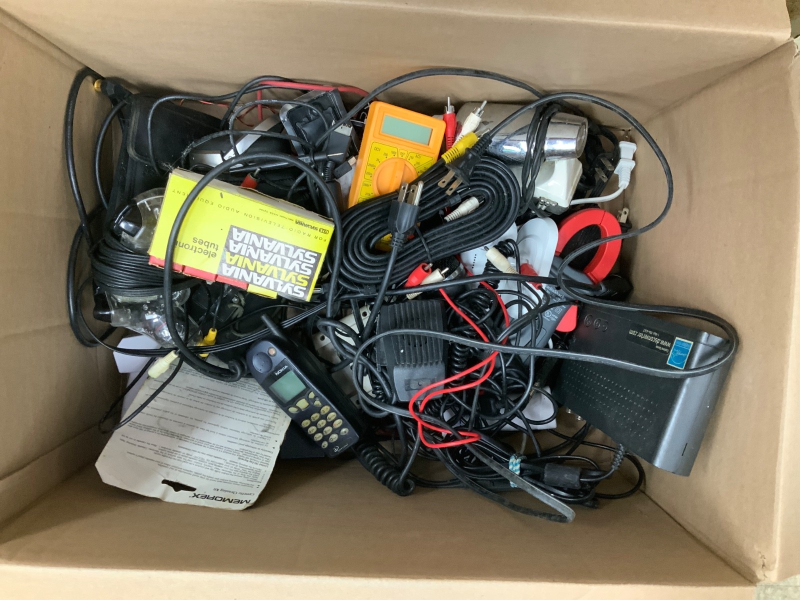 Mixed Lot of Assorted Electronics, Cables, adapters, and devices etc…