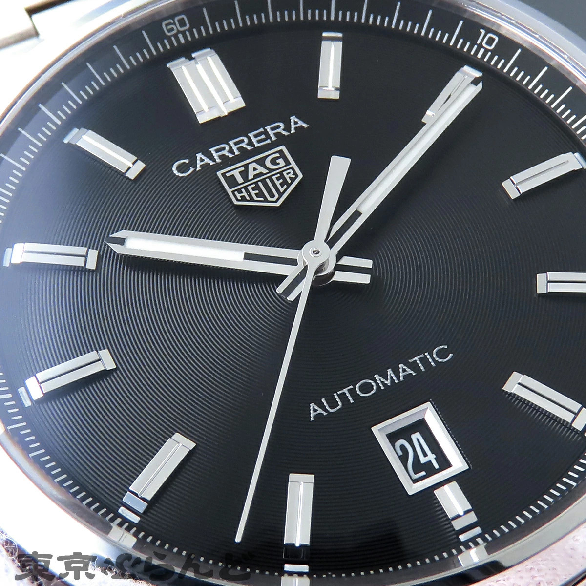TAG Heuer Carrera Watch SS Caliber 5 Date w/Box Warranty Black WBN2110 BA0639