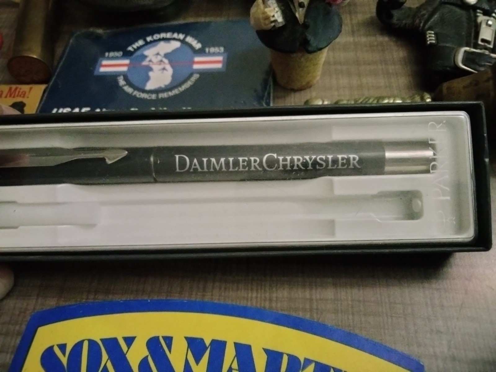 Vintage Junk Drawer Lot of Gadgets – Silver Certificate – Decals – Cross Pen ++