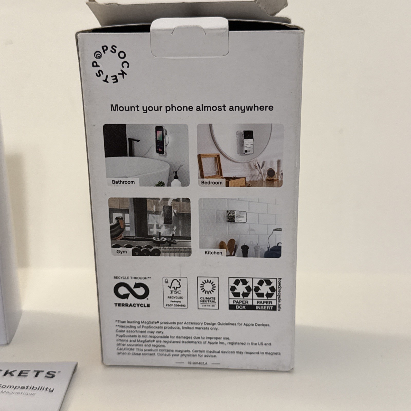 PopSockets Multi-Surface Suction Phone Mount, Detachable Surface Mount