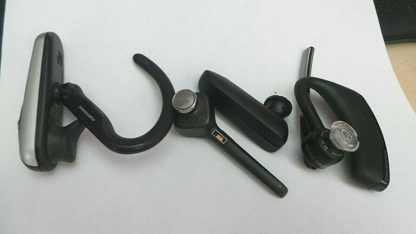 LOT OF 3 PLANTRONICS & 1 JABRA HEADSETS, NON-TESTED, AS IS