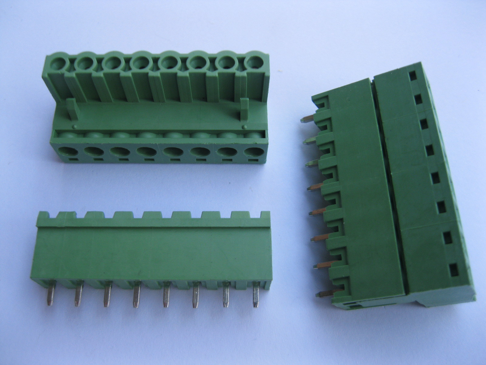 120 pcs 5.08mm Straight 8 pin Screw Terminal Block Connector Pluggable Green New