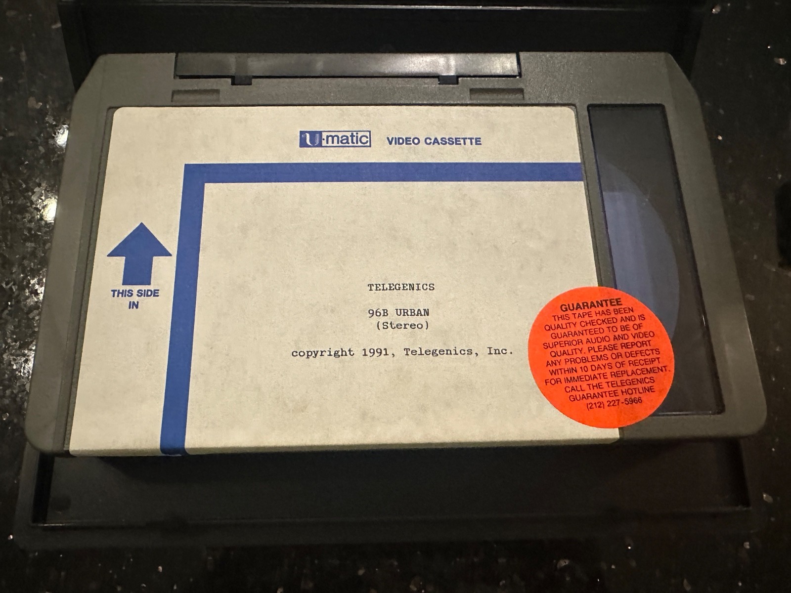 U-Matic – Telegenics 96B – Urban Music Videos +Digital Backup Copy from BVU-950