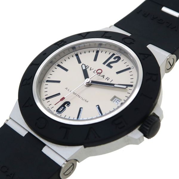 Bvlgari Aluminum 40mm BB40AT Men’s Watch Box Round Date Dial Accessary Auth