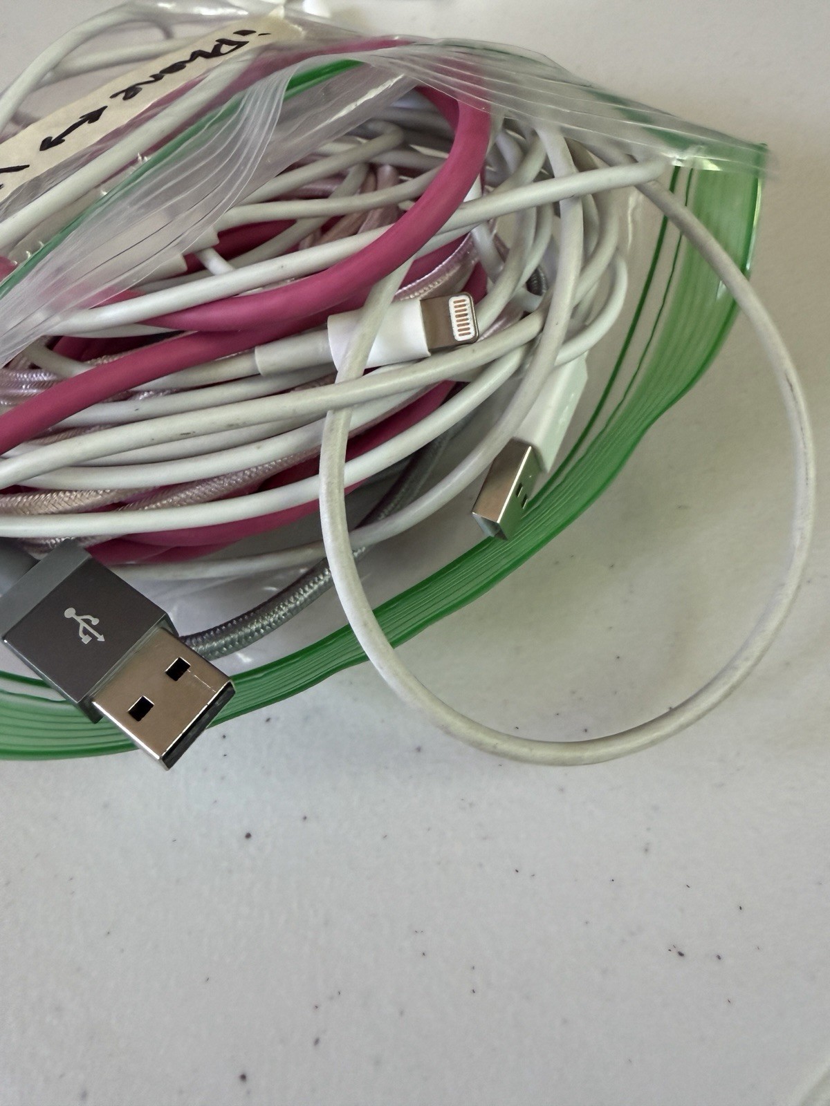 Mixed Lot USB-A to Lightning Charging/Data Cables & Wired Earbuds for iPhone