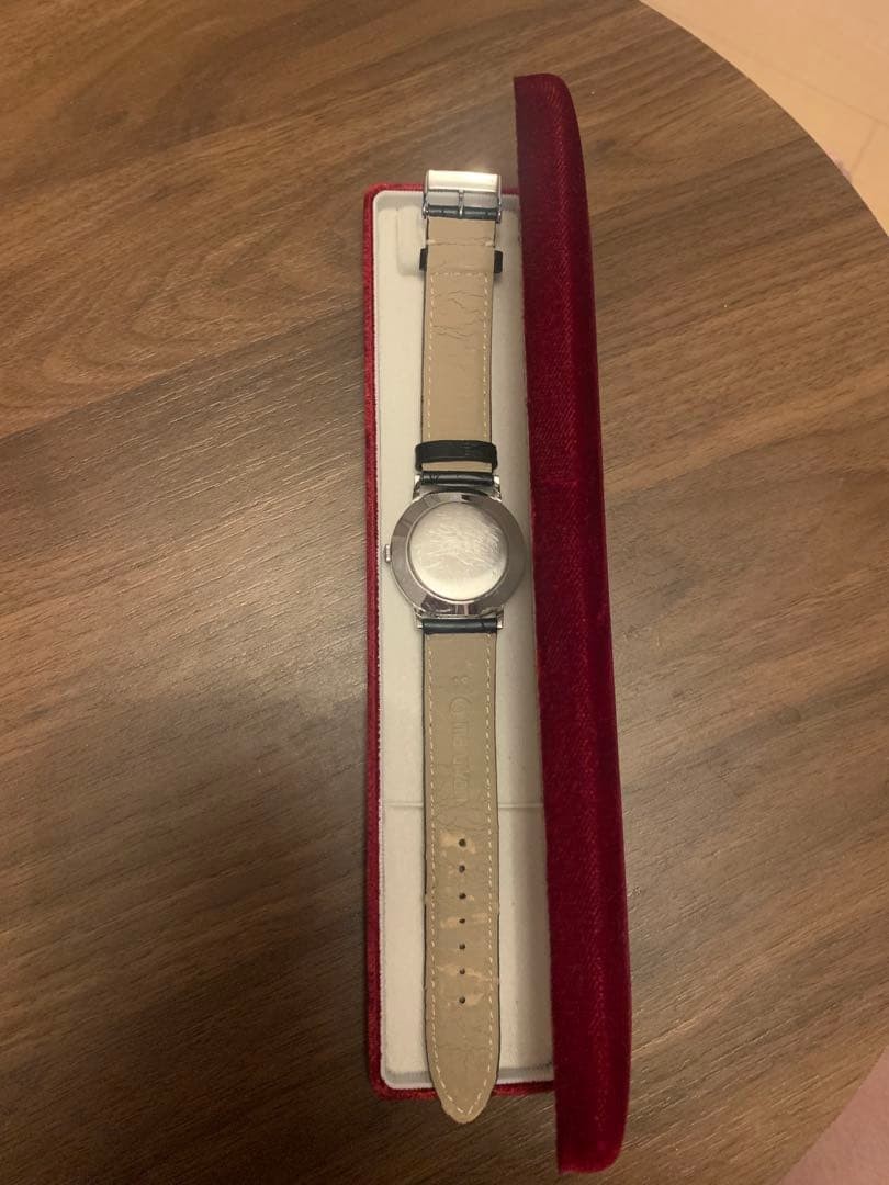 ROLEX Watch Precision 9829 Hand-wound Black Leather Band 35mm Men’s Auth w/Case