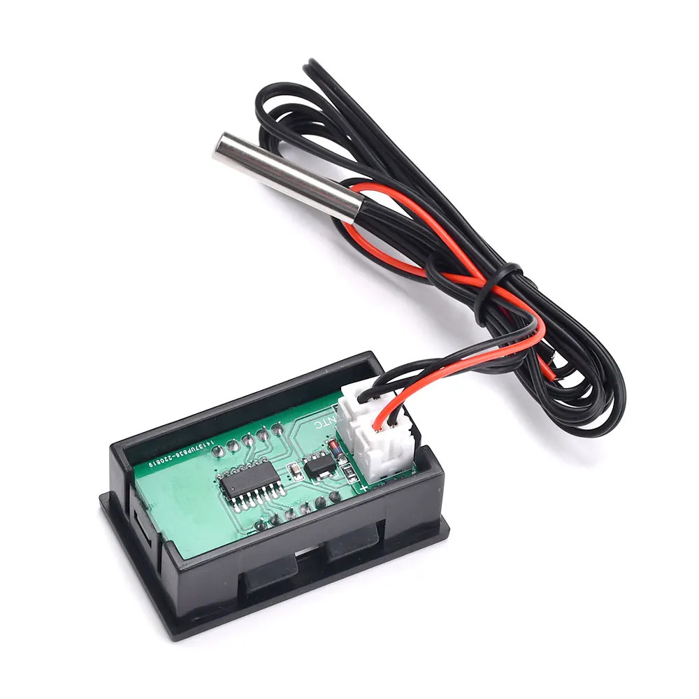 Digital LED Thermometer DC4-30V Temperature Gauge Car Panel Meter-50~120°C Probe