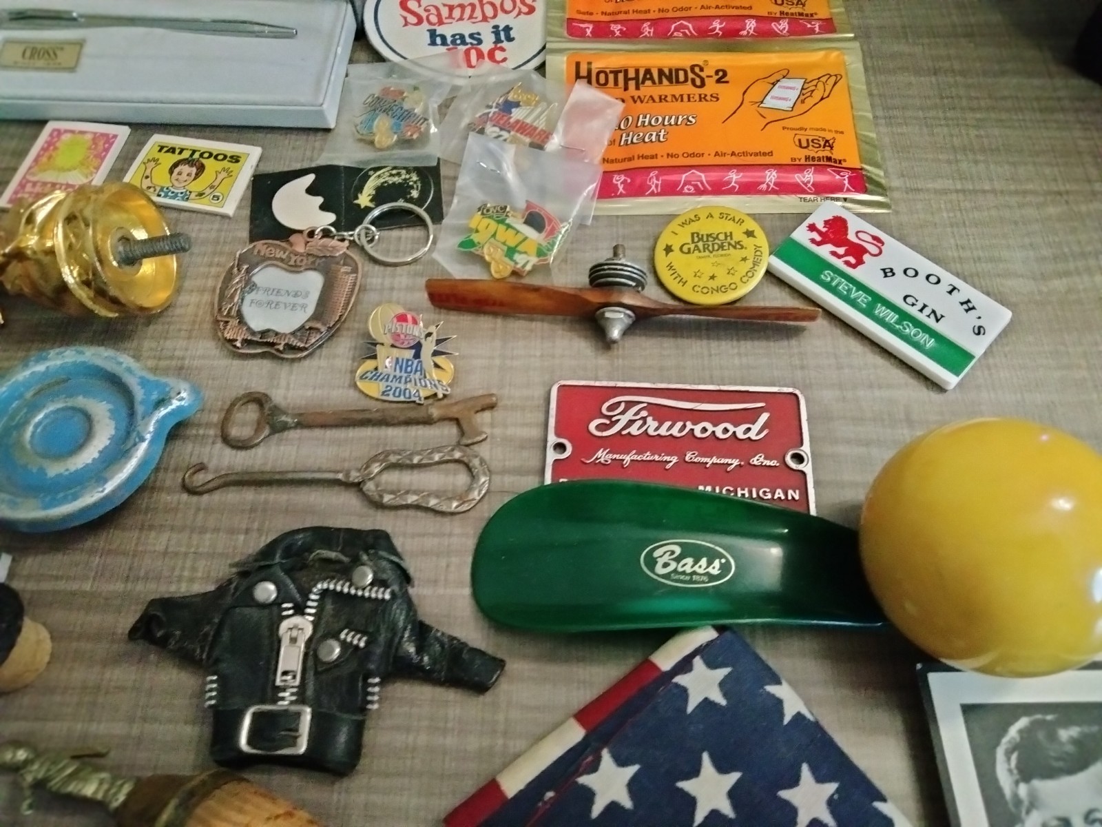 Vintage Junk Drawer Lot of Gadgets – Silver Certificate – Decals – Cross Pen ++