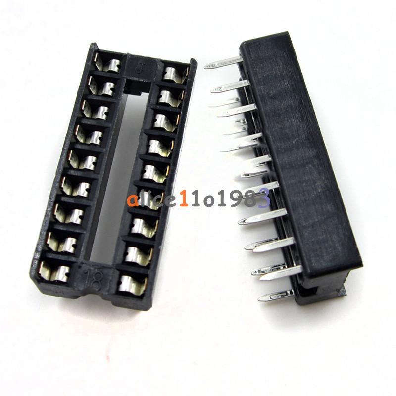 50PCS Socket Pcb Mount Connector Dip 18-Pin Dil Diy Develope New