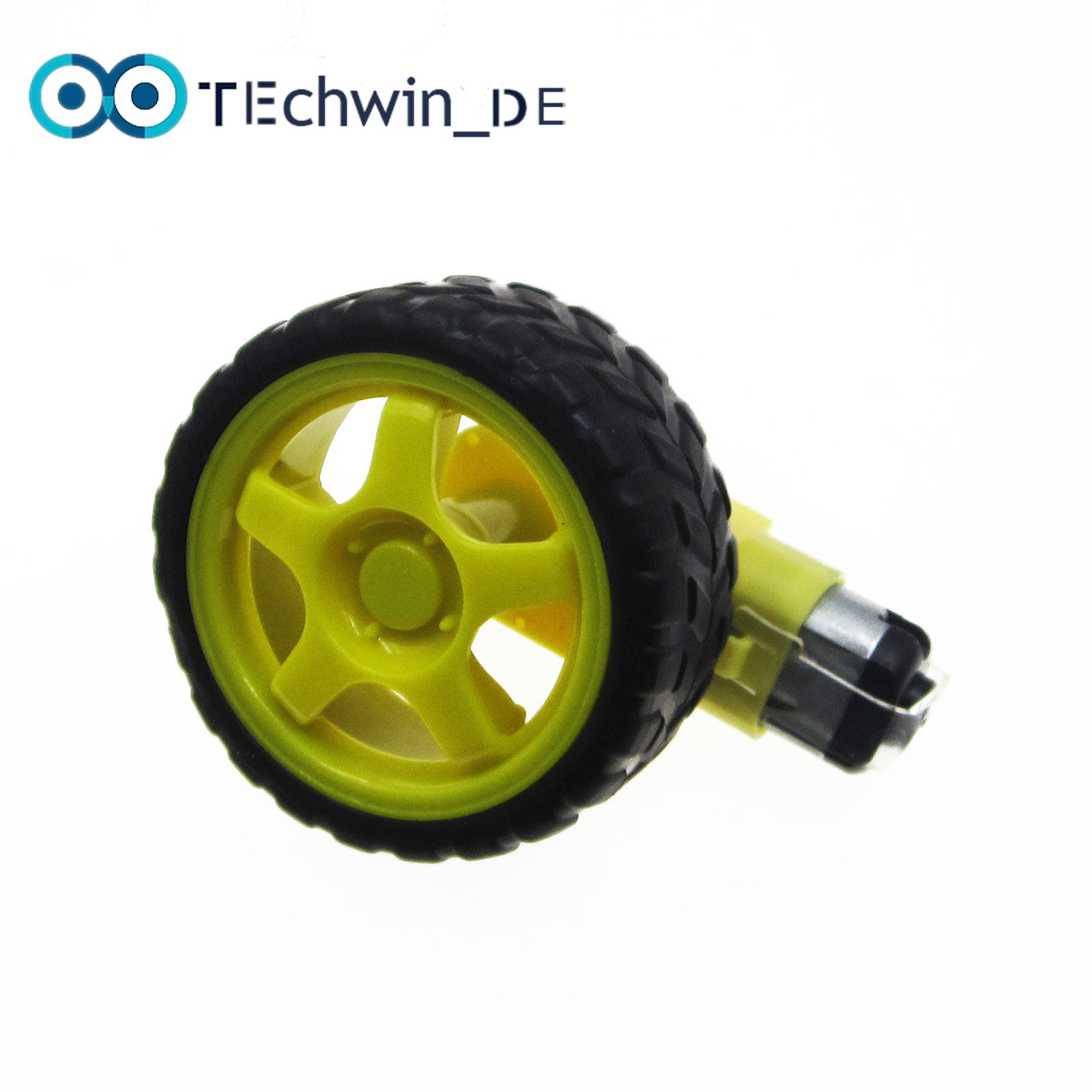 smart Car Robot Plastic Tire Wheel with DC 3-6v Gear Motor for arduino
