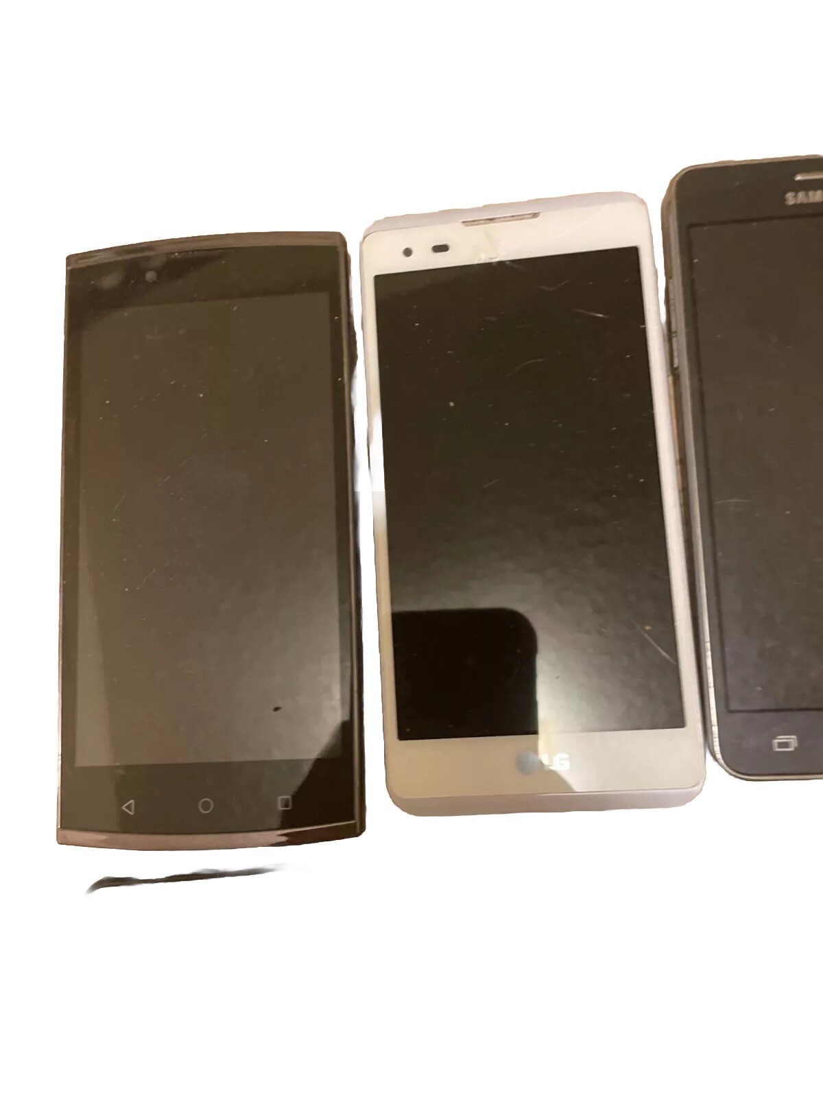 Mixed Brand & Model Samsung LG Wiko Alcatel UMX Lot Of 10 Old Cellphones Black