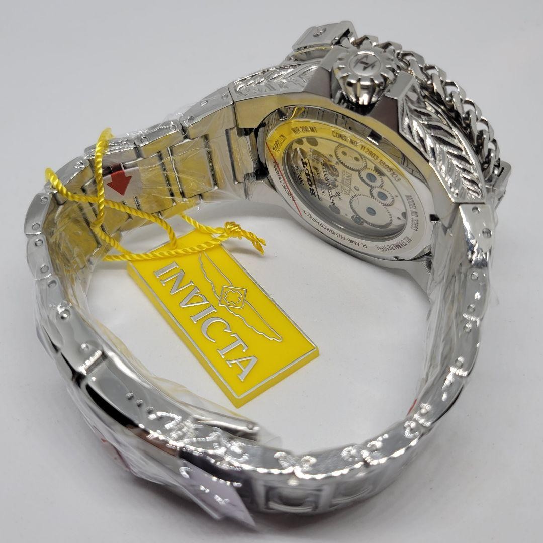 Invicta Reserve Bolt Hercules Tourbillon 53mm Watch White Dial Steel Box Book