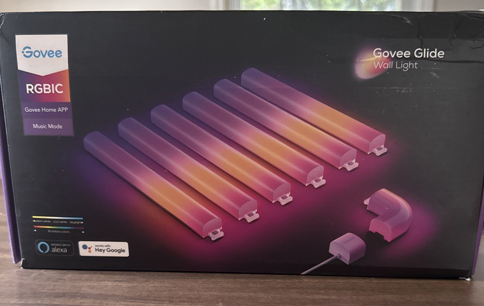 Govee Glide RGBIC LED Wall Lights Music Mode: Works w Amazon ALEXA & Google Home