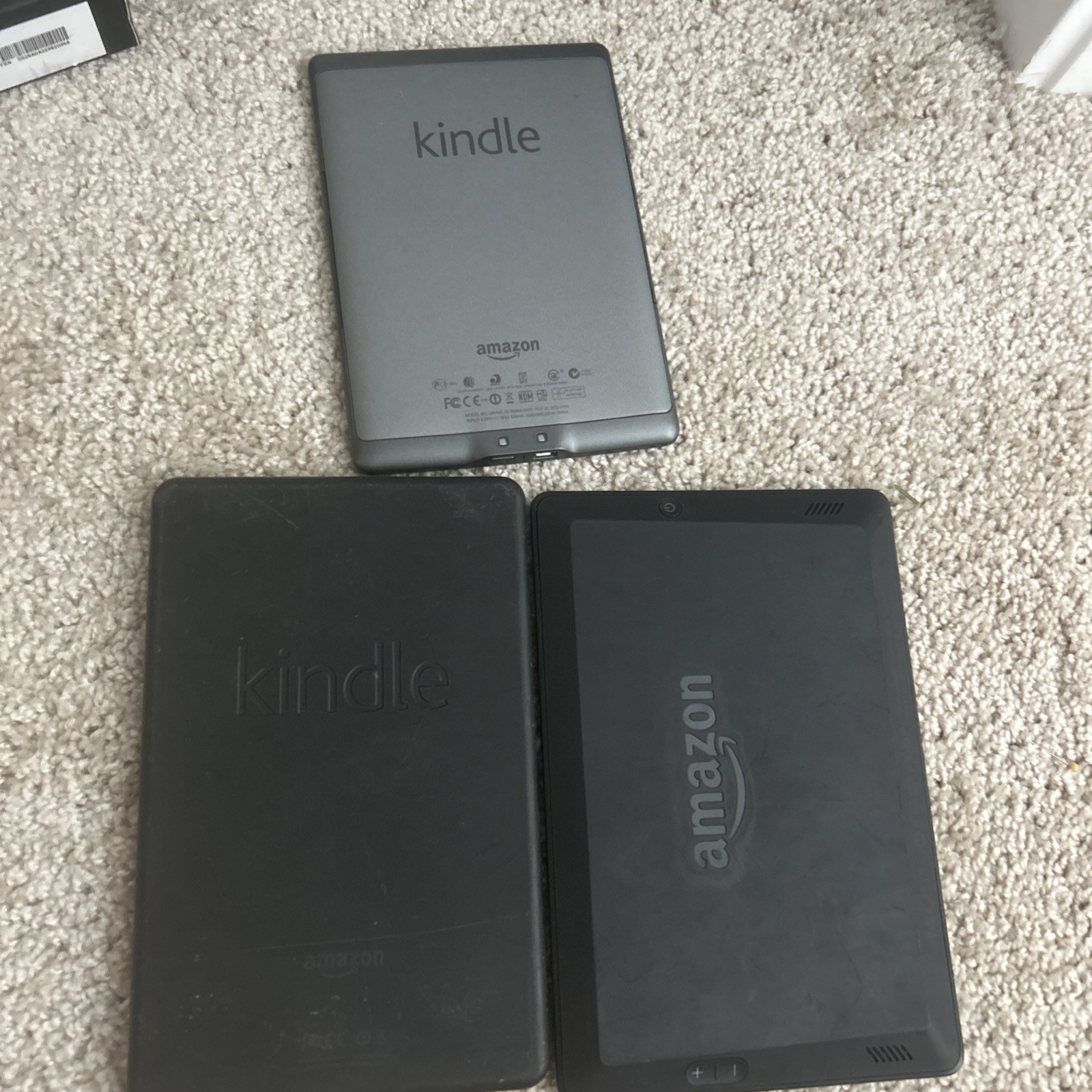 Amazon Kindles Lot Of 3 Untested