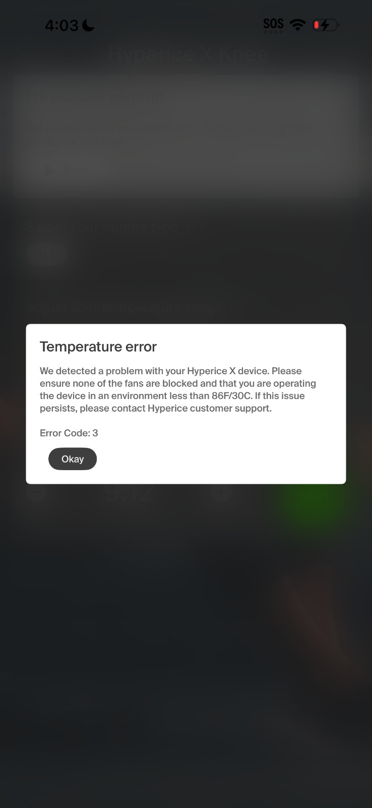 hyperice x knee device- Read description