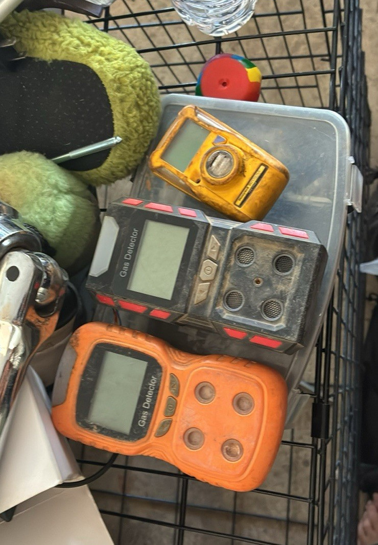 Mixed Lot Handheld Gas Detector Devices, Digital LCD Display