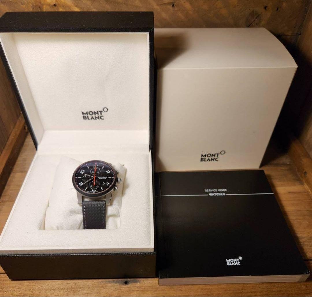 Montblanc automatic watch TimeWalker urban speed Chronograph black men w/box