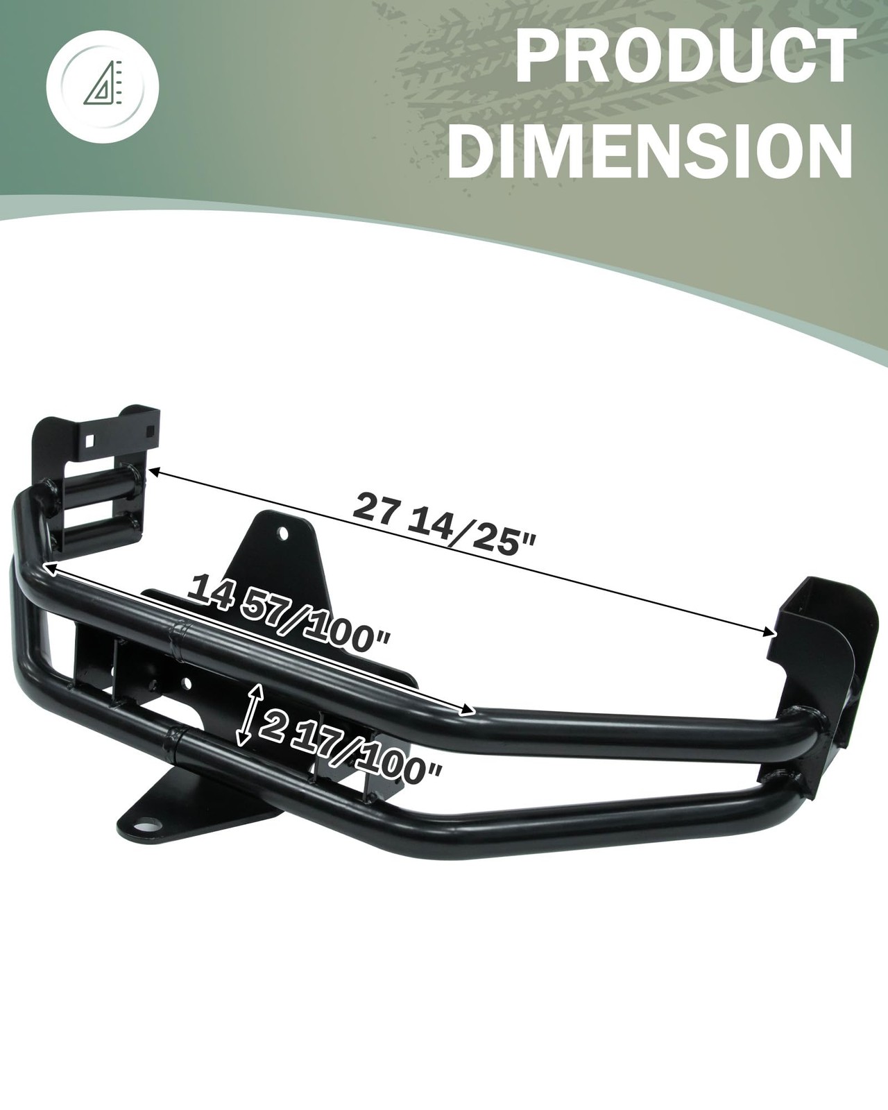 NIXFACE Rear Bumper Bar W/Hitch Kit Zero-Turn Mowers Replacement Compatible w…