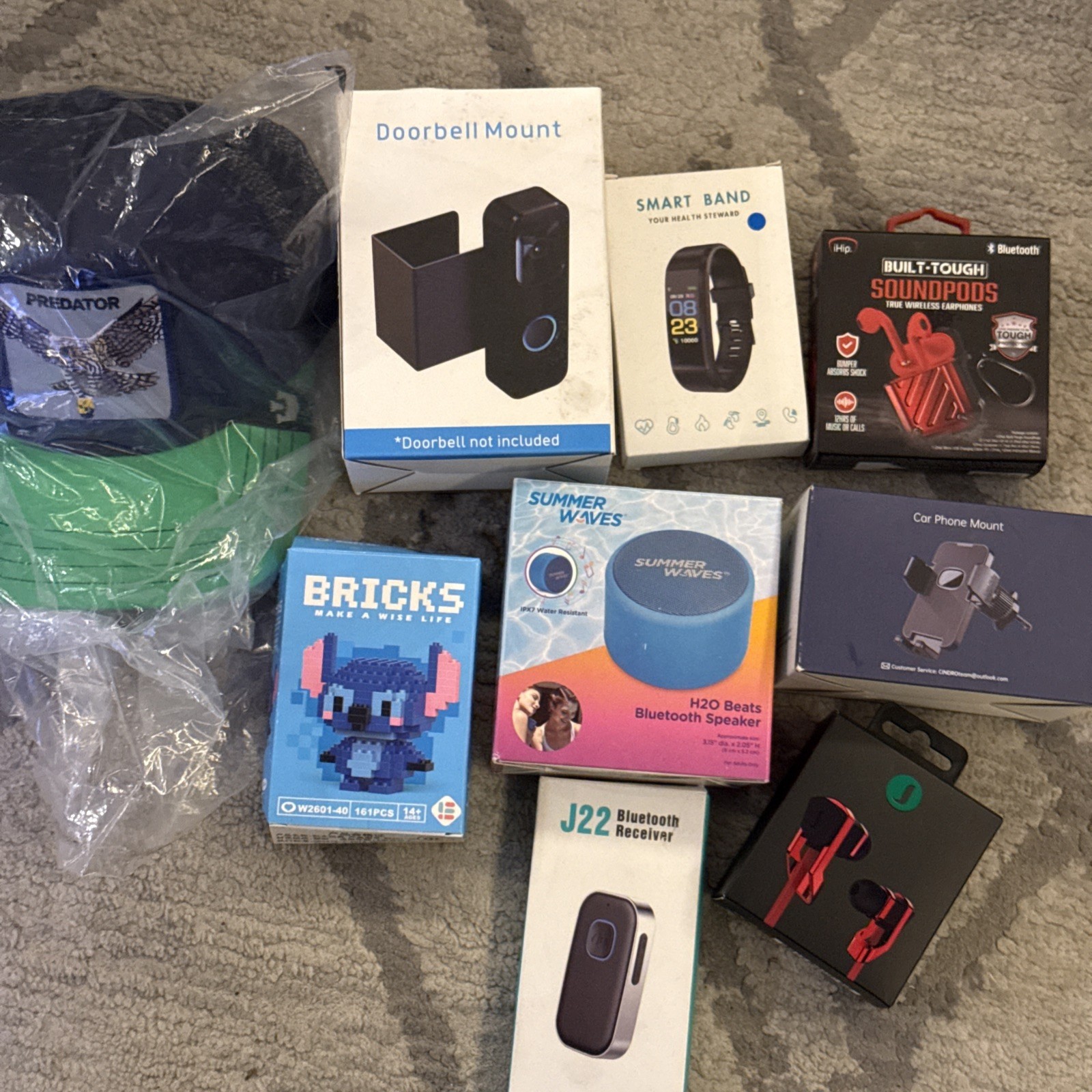 Mystery Loot Electronic General Merch Box For Resale 9 Items Total See Desc