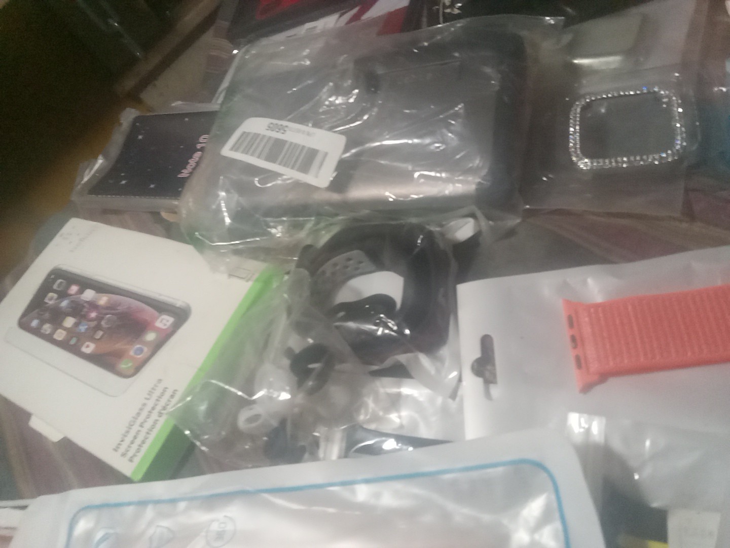 LOT Of 30 Assorted Electronics Accessories: Phone & Watch Cases, Bands, Charger+