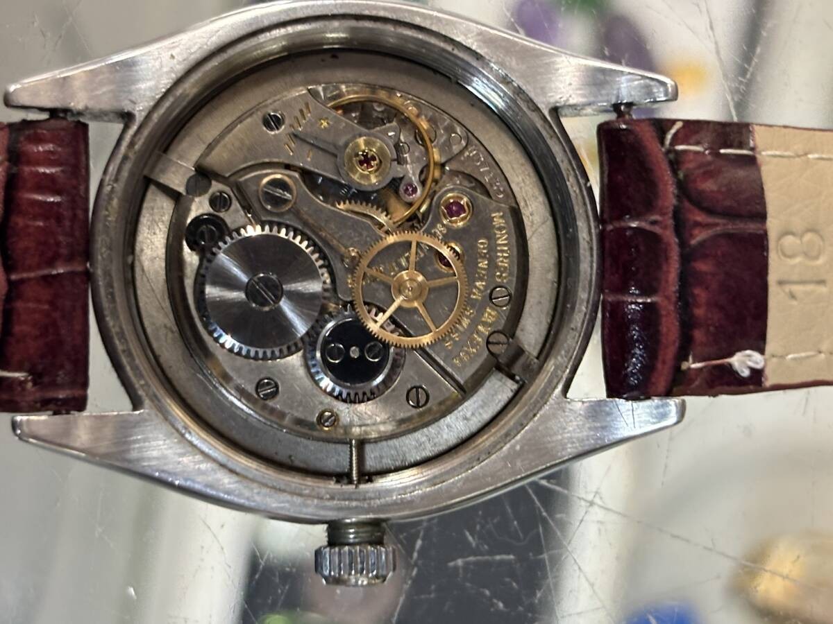 ROLEX Oysterdate Alpha Style Blued Steel Red Black Cream